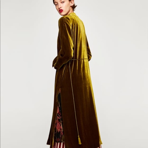 zara velvet kimono 